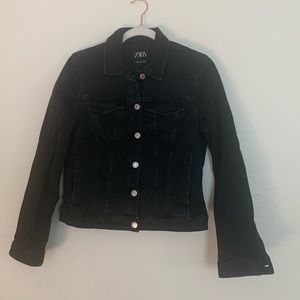 Zara black jean jacket